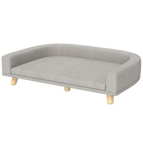 Dog Sofa Couch Bed with Washable Cushion for Large Dogs, Cats, Gray