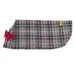 Extra Small Gray Plaid Dog Poncho