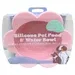 6" Silicone Floral Shaped Pet Food & Water Bowl With Non Skid Suction In Pink