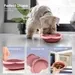 6" Silicone Floral Shaped Pet Food & Water Bowl With Non Skid Suction In Pink