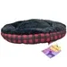 Barker & Meow 24" Luxury Pet Bed In Red Buffalo Plaid