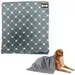 Bone Dry Pet Grooming Microfiber Towel In Gray Printed Trellis Collection