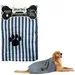 Bone Dry Pet Grooming Microfiber Towel In Navy Striped Collection