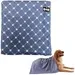 Bone Dry Pet Grooming Microfiber Towel In Blue Printed Trellis Collection