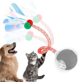 Interactive Toys Ball For Cats, Dog,Agile Moving Cat Ball With ElasticMesh Tail (Option: Gray)