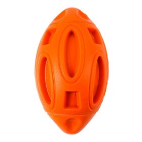 Pet Supplies Dog Toys Rubber Sounding Rugby Wear-Resistant Bite-Resistant Sounding Dog Ball (Option: Orange)
