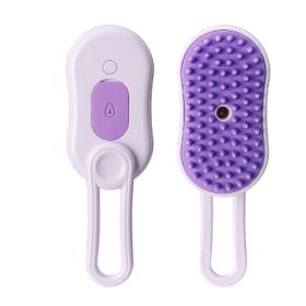 Cat Steam Brush Steamy Dog Brush 3 In 1 Electric Spray Cat Hair Brushes For Massage Pet Grooming Comb Hair Removal Combs Pet Products (Option: Purple-USB)